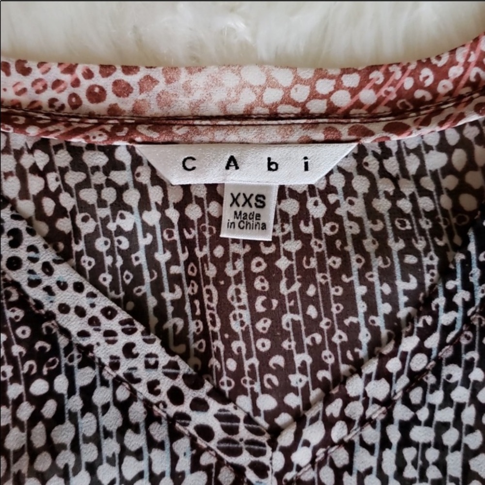 CAbi | Sheer Animal Print Blouse #240 XXS - Picture 3 of 6
